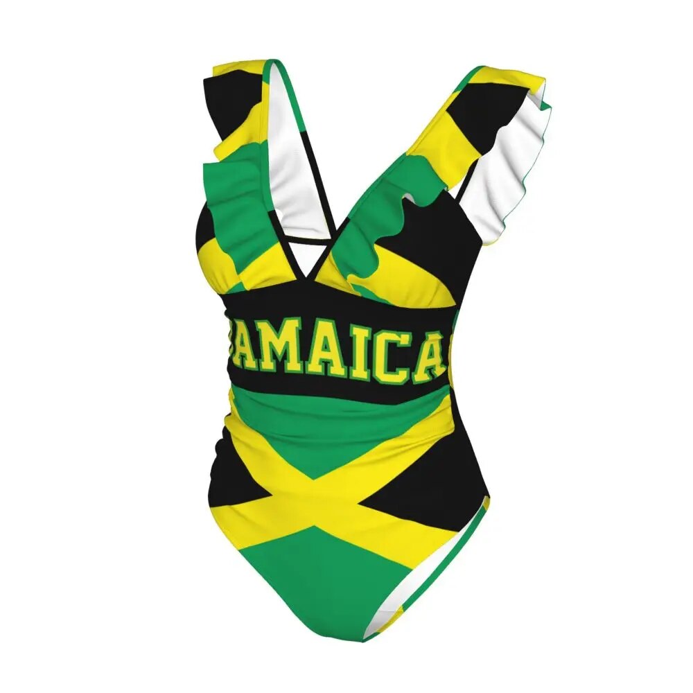 Jamaica Flag Ruffle Bodysuit