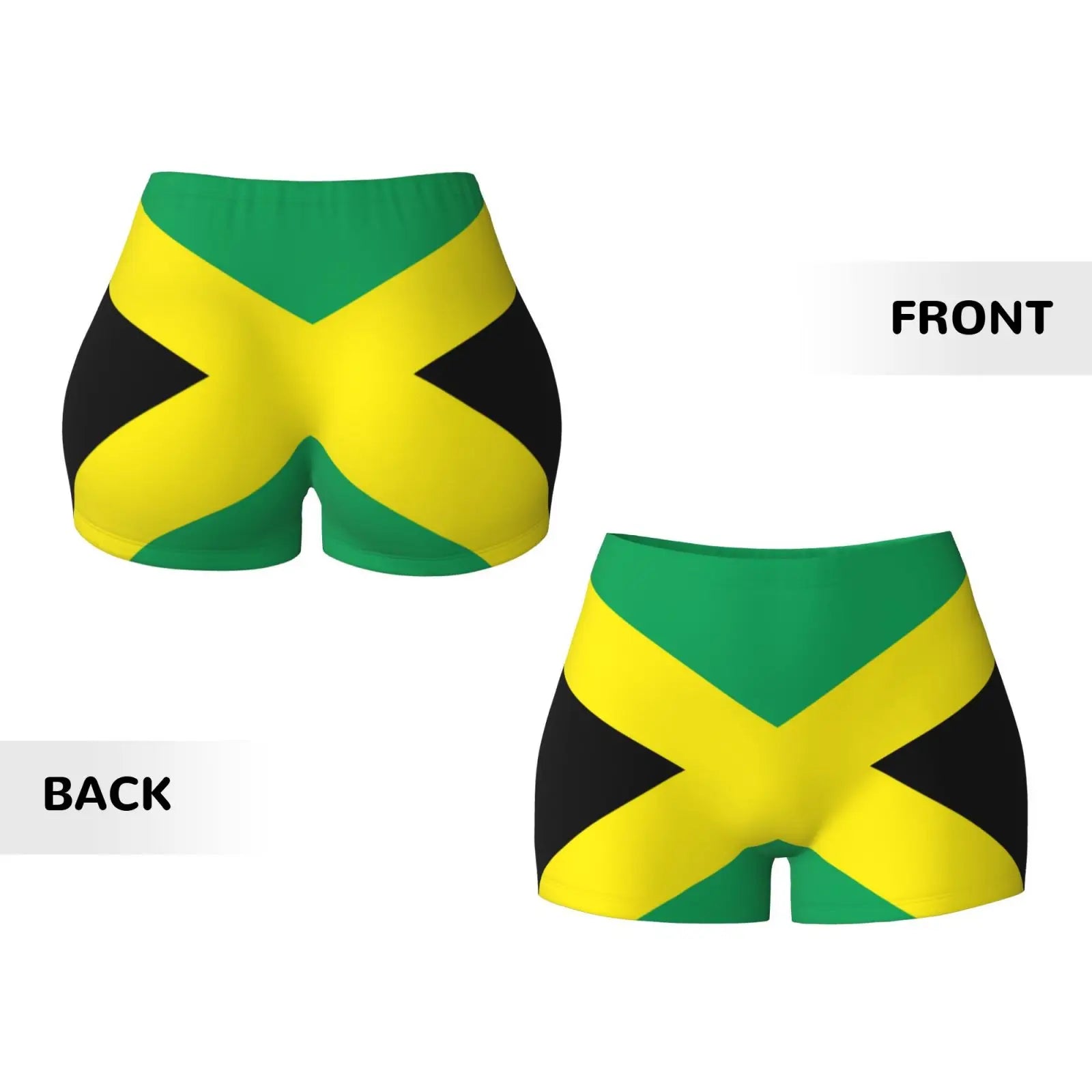 Jamaica Flag Spandex Booty Shorts
