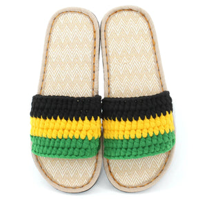 Rasta Jamaica Unisex Hand-made Crocheted Slippers