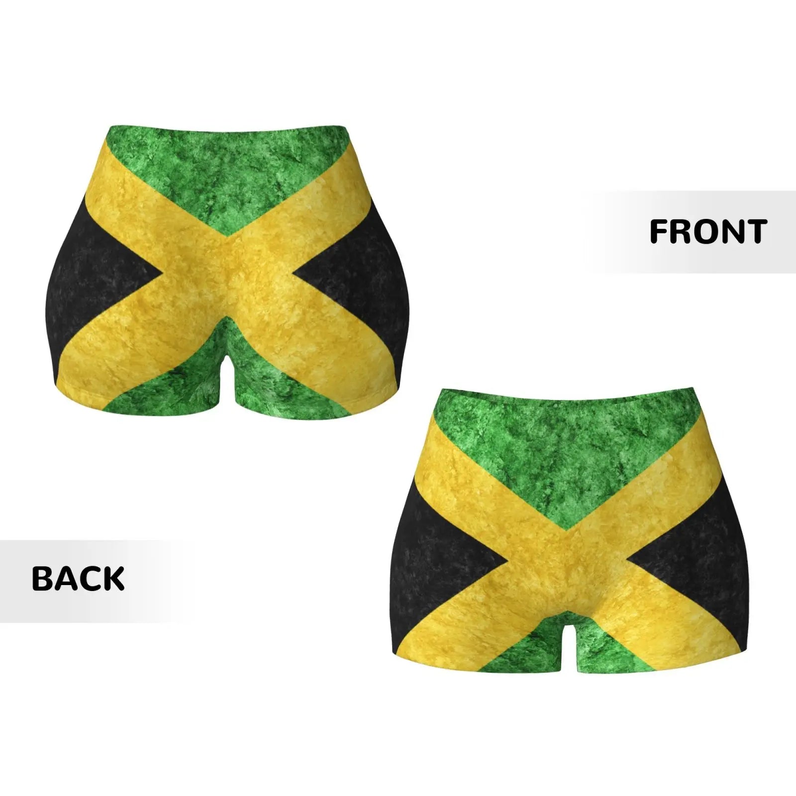 Jamaica Flag Spandex Booty Shorts