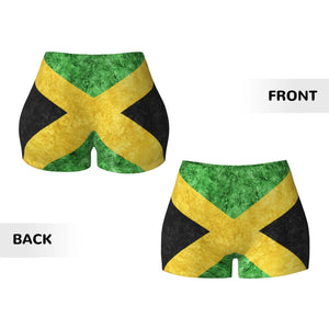 Jamaica Flag Spandex Booty Shorts
