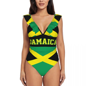 Jamaica Flag Ruffle Bodysuit