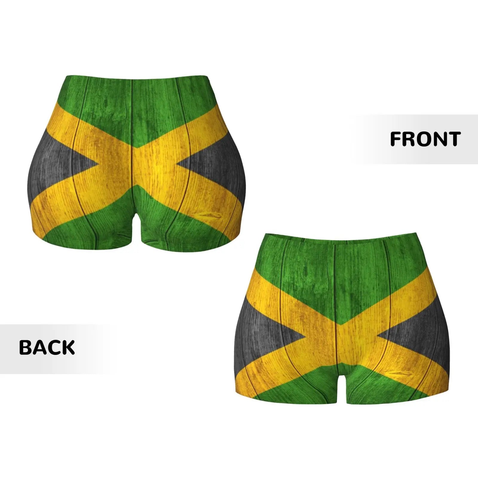 Jamaica Flag Spandex Booty Shorts