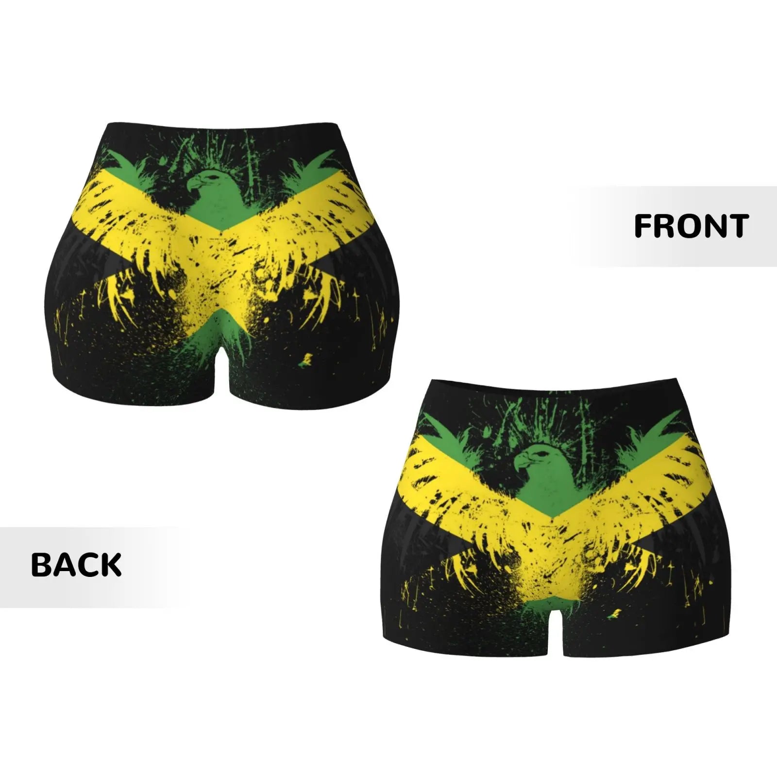 Jamaica Flag Spandex Booty Shorts