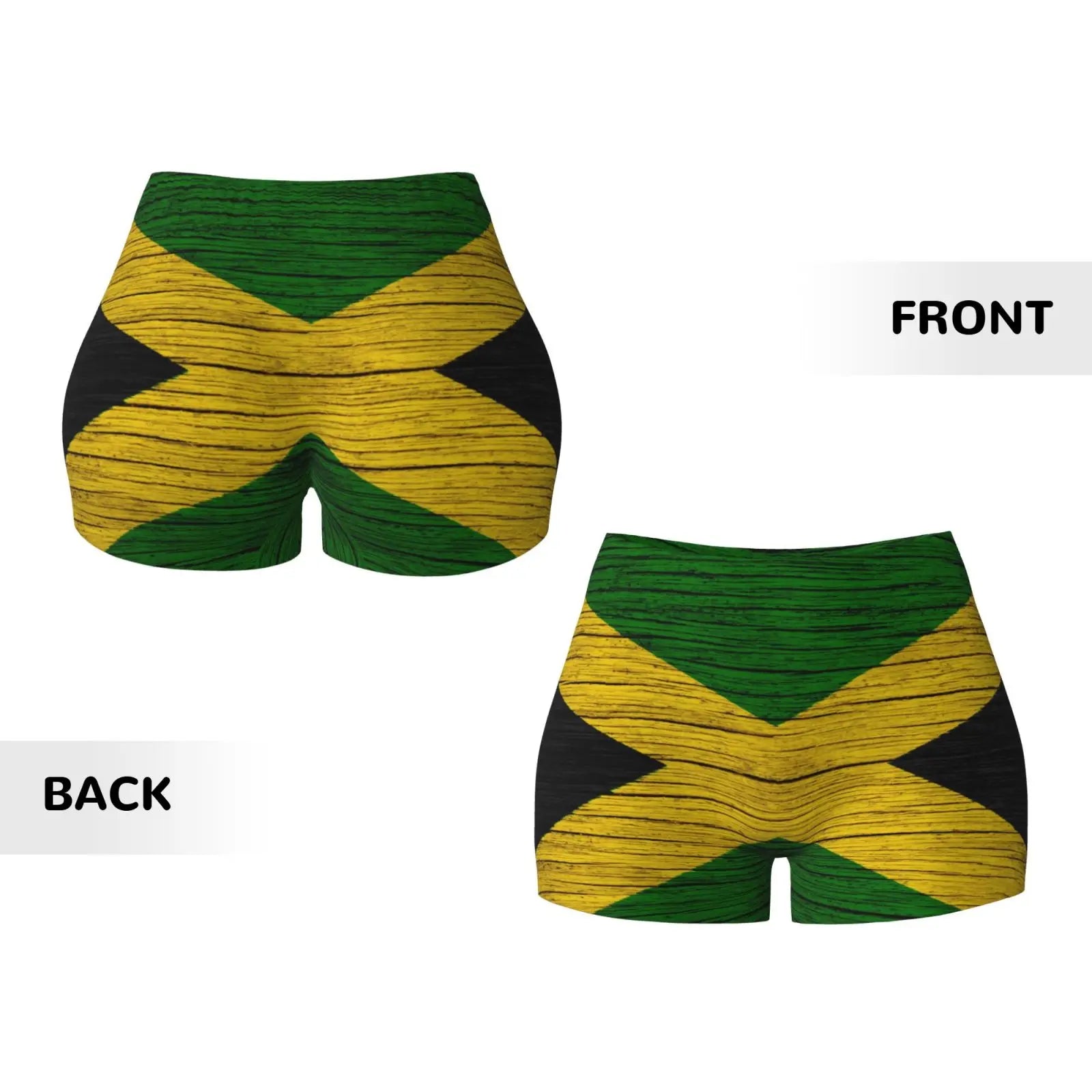 Jamaica Flag Spandex Booty Shorts