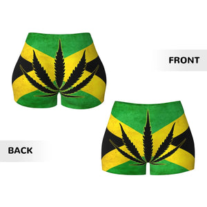 Jamaica Flag Spandex Booty Shorts
