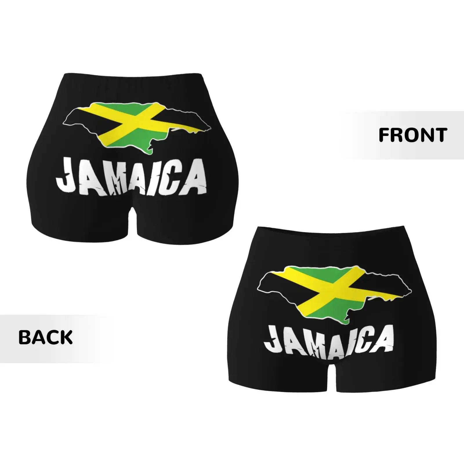 Jamaica Flag Spandex Booty Shorts