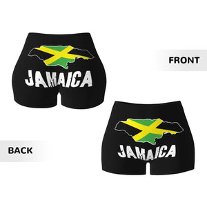 Jamaica Flag Spandex Booty Shorts