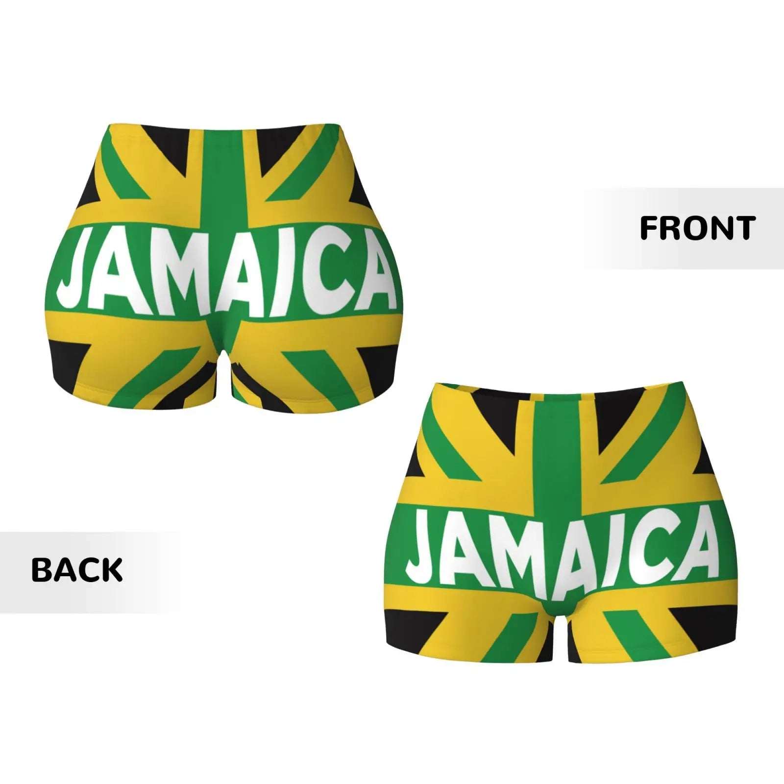Jamaica Flag Spandex Booty Shorts