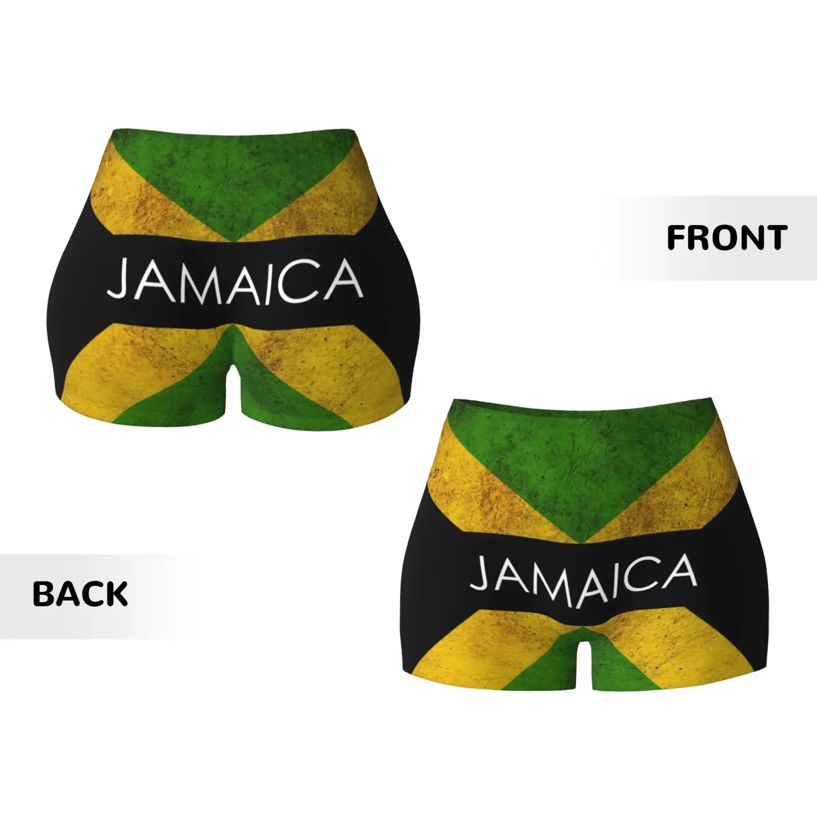 Jamaica Flag Spandex Booty Shorts