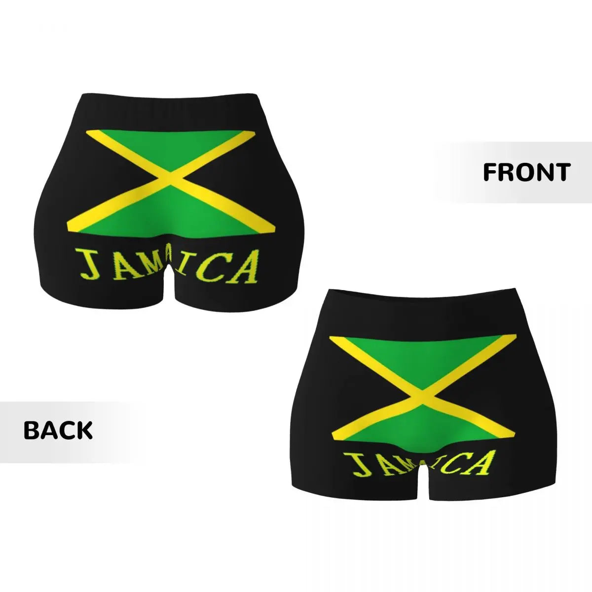 Jamaica Flag Spandex Booty Shorts
