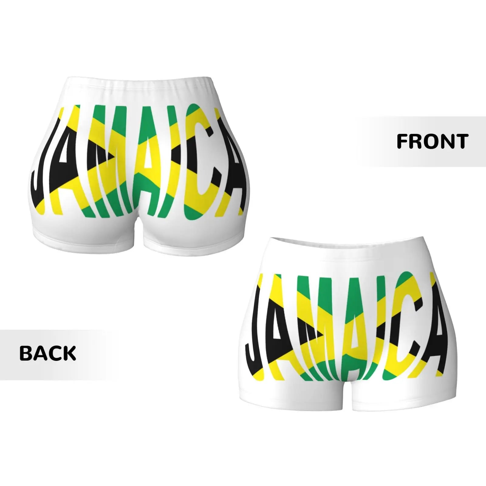 Jamaica Flag Spandex Booty Shorts