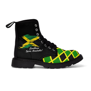Jamaica Flag Men's Canvas Boots