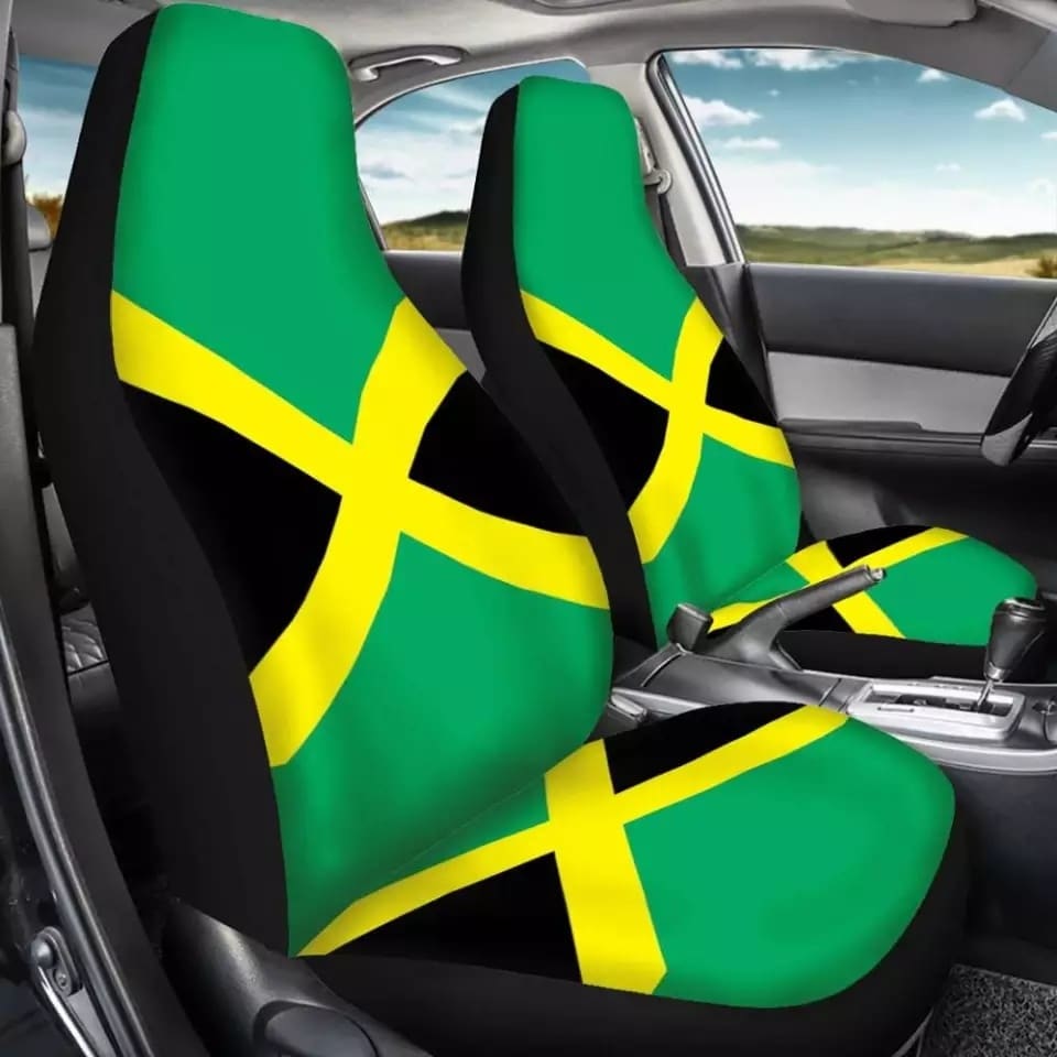 Jamaican Flag Car Seat Covers