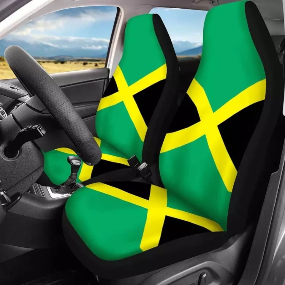 Jamaican Flag Car Seat Covers