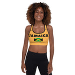 Jamaica Flag Padded Sports Bra