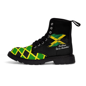Jamaica Flag Men's Canvas Boots