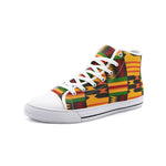 African Print Unisex High Top Canvas Shoes