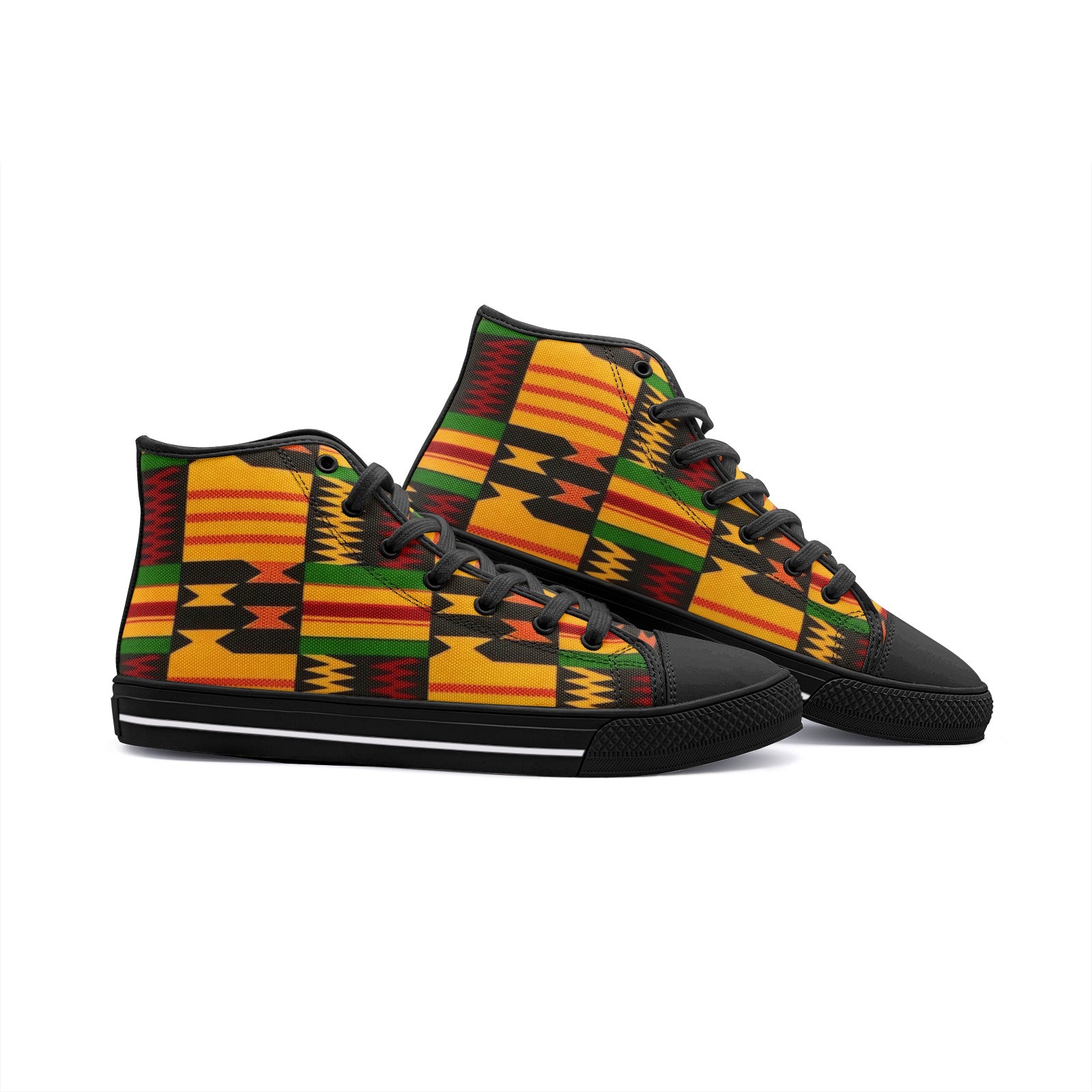 African Print Unisex High Top Canvas Shoes