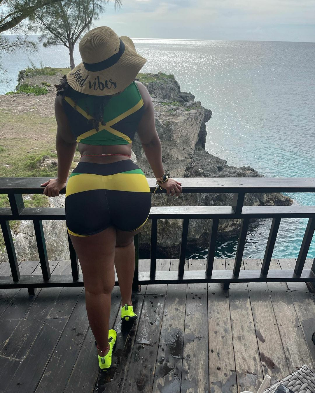 Jamaica Flag Yoga Shorts