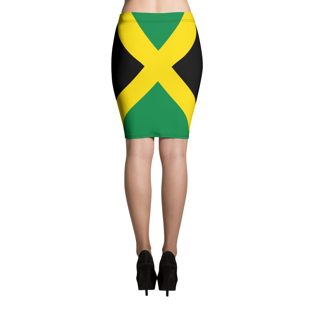 Jamaica Flag Pencil Skirt