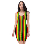 Rasta Striped Sublimation Cut & Sew Dress