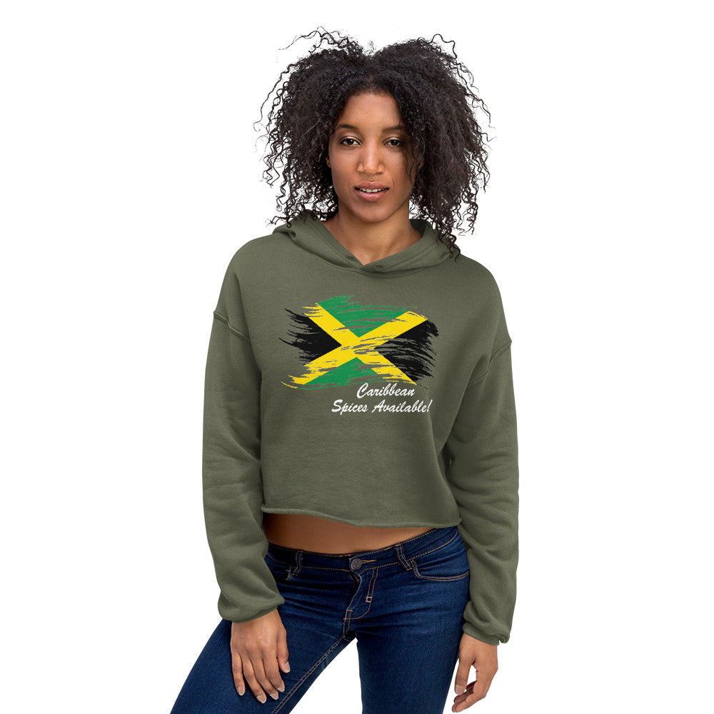 Jamaica Flag Crop Hoodie