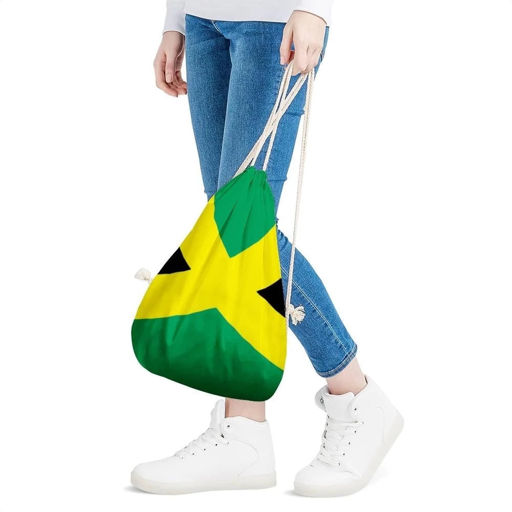 Jamaica Flag Drawstring Bag