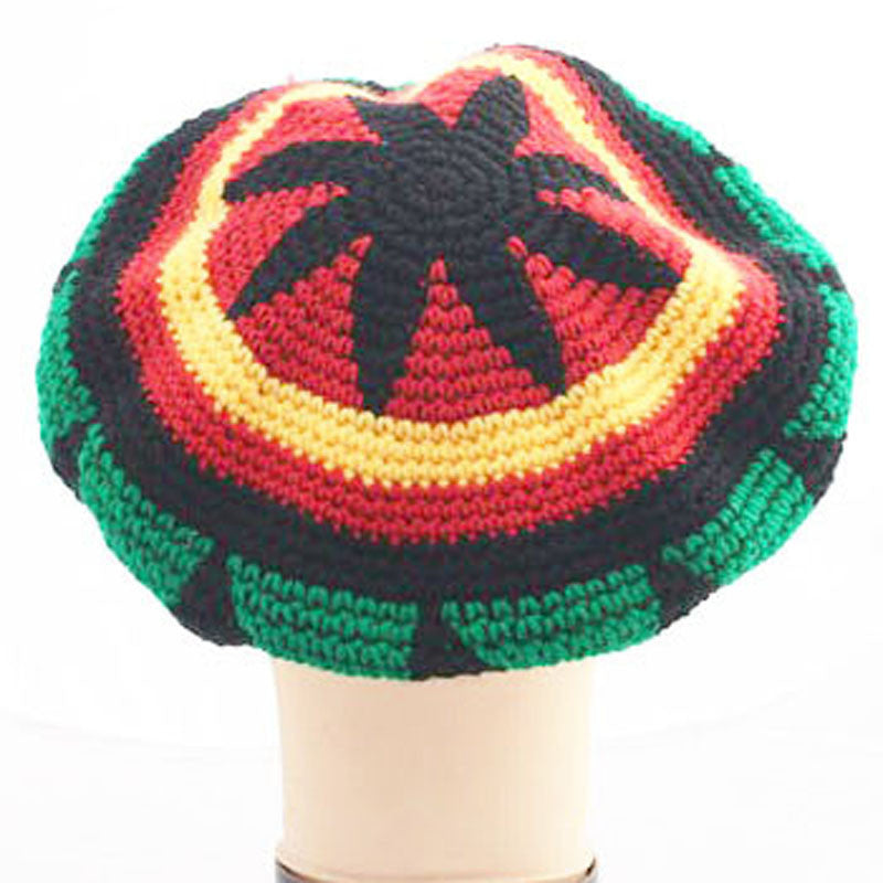 Rasta Knitted Slouchy Beanie