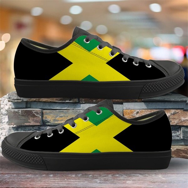 Jamaica Flag Low Top Canvas Shoes