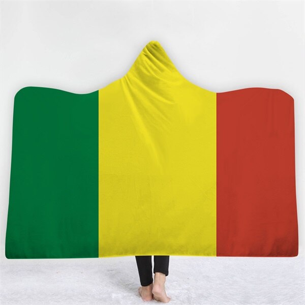 Jamaica Flag/Rasta Hooded Blanket