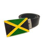 Jamaica Flag Leather Belt