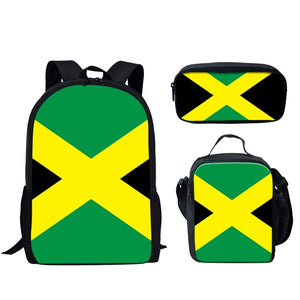 Jamaica Flag School Bags 3PCS Set