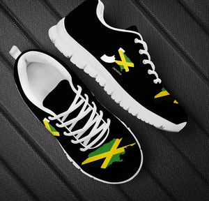 Jamaica Flag Map Lace Up Sneakers