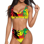 Jamaica Rasta High Waisted Swimsuit