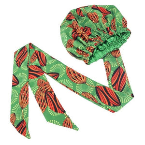 African Print Satin Lined Headwrap/Hair Bonnet