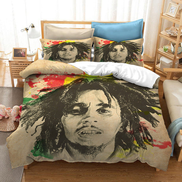 Bob Marley 3D Print Bedding Set