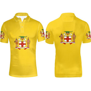 Jamaica Flag Coat of Arms Polo T-shirt