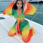 Rasta Tie-dye Two Piece Outfit