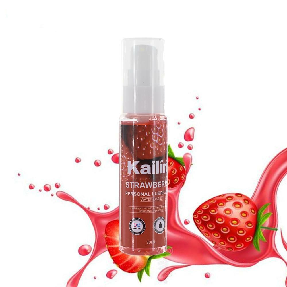 Strawberry Flavored Edible Sex Lubricant Gel