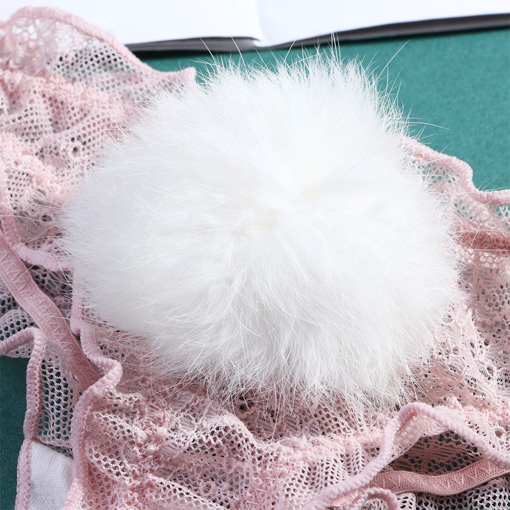 Plush Ball Rabbit Tail Panties