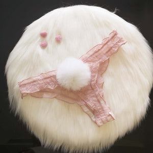 Plush Ball Rabbit Tail Panties
