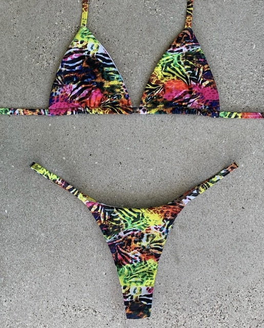 JA Girl Patchwork Bikini Set