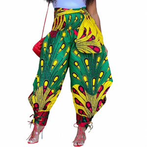 African Print High Harem Pants