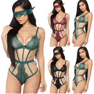 One Piece Lingerie Bodysuit with Eye Patch