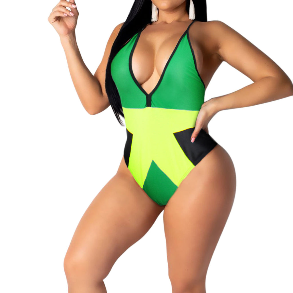 Jamaica Flag One Piece Swimsuit