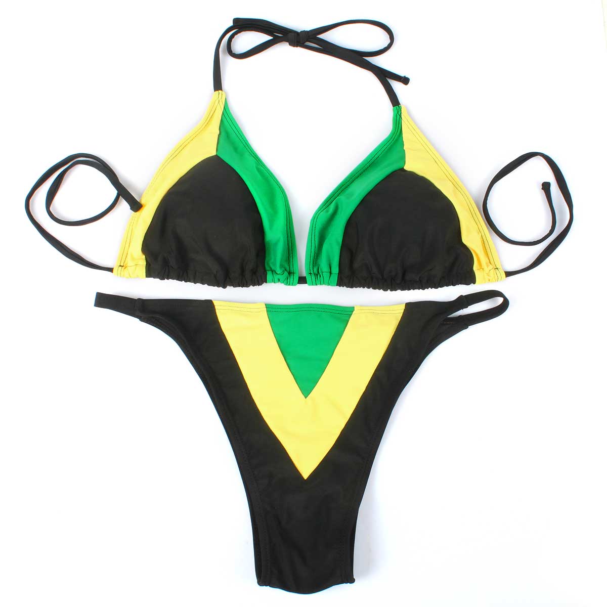 Jamaica Flag Two Piece Swimsuit