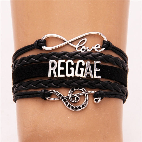 Infinity Love Reggae Charm Braided Bracelet