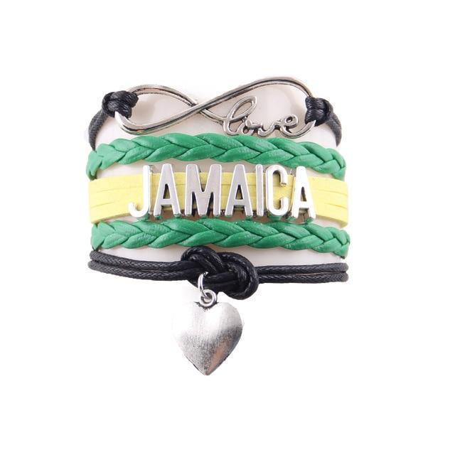 Infinity Love Jamaica Heart Charm Bracelet