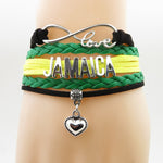 Infinity Love Jamaica Heart Charm Bracelet